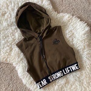 Strong Liftwear Crop Hoodie Top